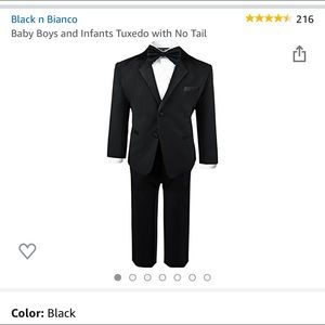 Infant tuxedo with no tail